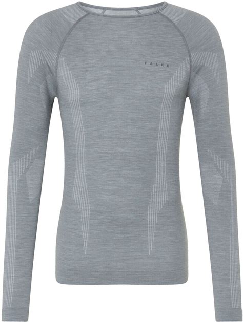 Falke Herren Langarmshirt Wool Tech Grey Heather Ab