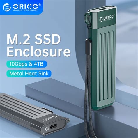 M2 Orico เคส Ssd Nvme Usb Type C Gen2 10gbps เอสเอสดีของเครื่องพีซี M 2 Nvme Enclosure M 2 Sata