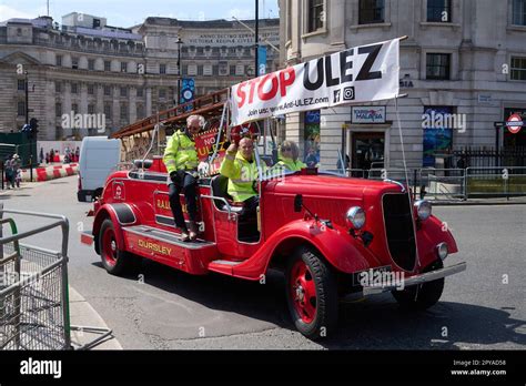 London Uk May Protesters Pictured At An Anti Ulez Protest