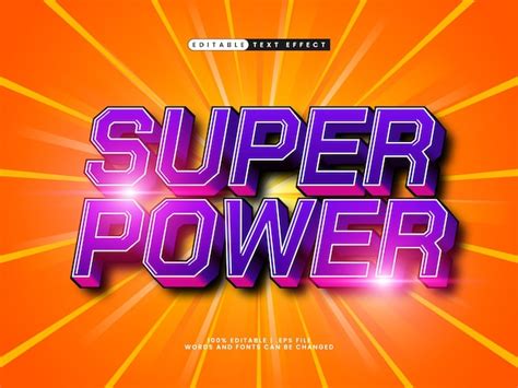 Premium Vector Editable Text Effect Super Power