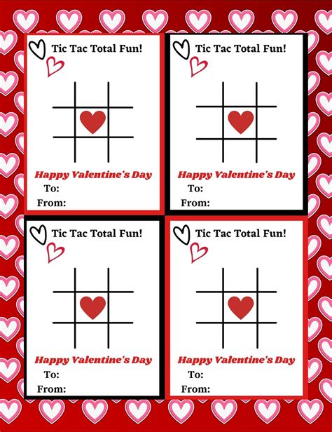 Free Printable Valentine Tic Tac Toe Sheets