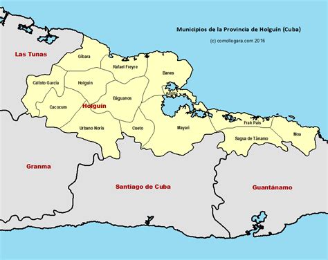 Mapa De Holguin Cuba