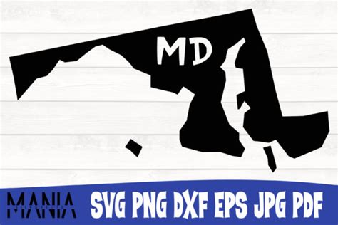 Maryland State SVG Silhouette Cut File Graphic By SilhouetteMania