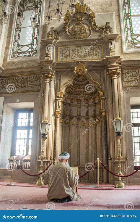 Old Man Reading Quran in a Mosque Editorial Stock Photo - Image of read ...