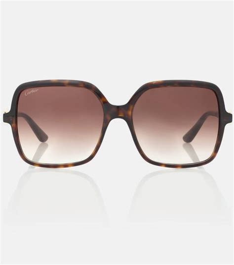 Signature C Square Sunglasses Cartier Eyewear Collection Mytheresa