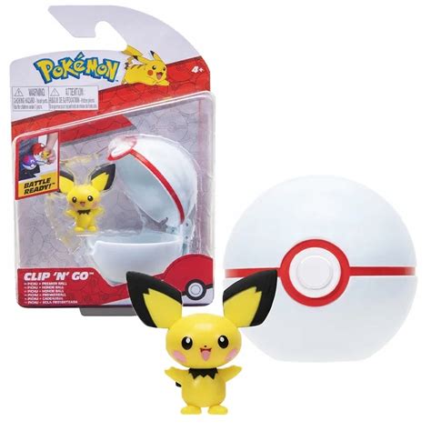 Pokemon Clip N Go Pichu Figurka Pokeball Zestaw