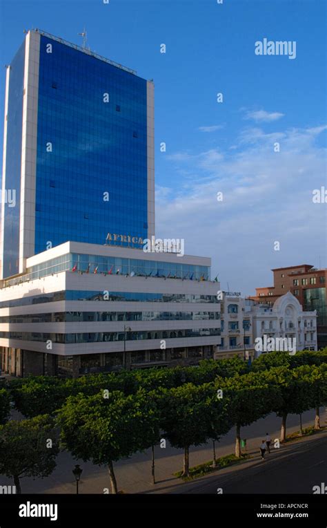 The Africa Hotel in Central Tunis Stock Photo - Alamy