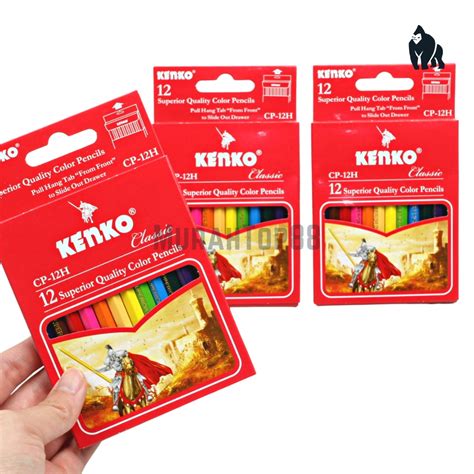 Jual Pensil 12 Warna Pendek Kenko Mini Color Pencil Cp 12h Half Paper