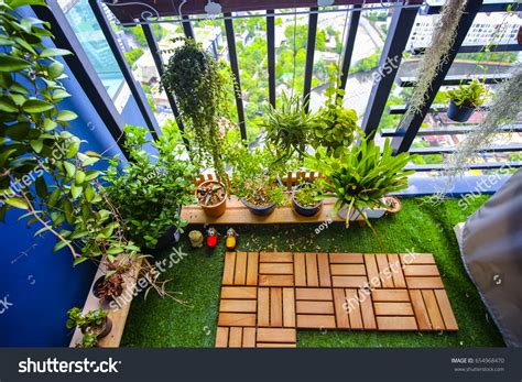 Natural Plants Hanging Pots Balcony Garden Stock Photo 654968470 | Shutterstock