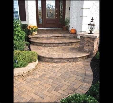 patio steps | Patio pavers design, Patio landscaping, Front yard ...