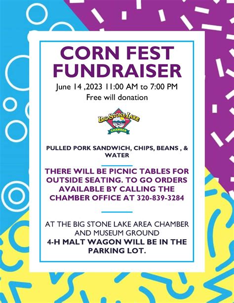 2023 CORNFEST FINDRAISER Big Stone Lake Area Chamber Of Commerce