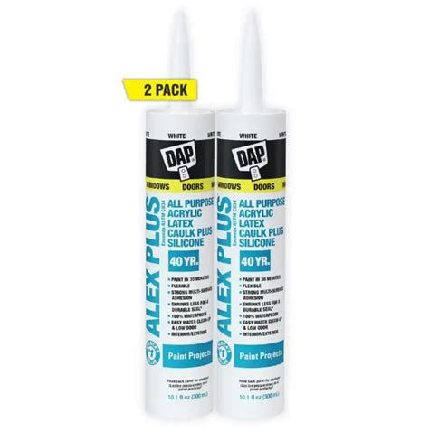 Buy Dap Inc Oz White Alex Plus Acrylic Latex Caulk With