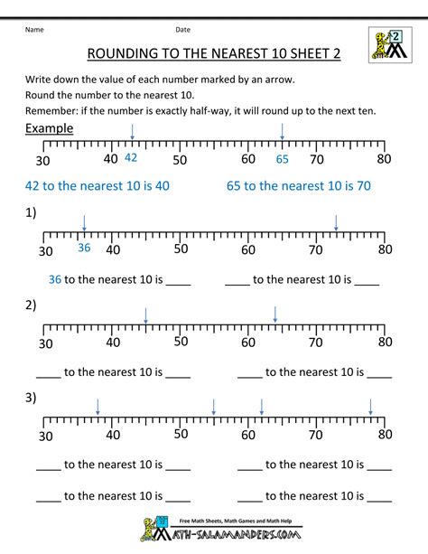 Rounding To The Nearest Ten Worksheets Round To The Nearest