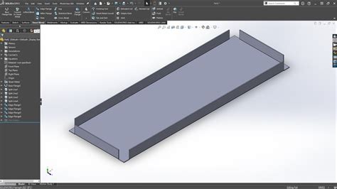 Solidworks Sheet Metal Base Flange Edge Flange Youtube