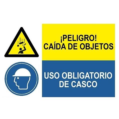 Se Al Combinada Peligro Ca Da De Objetos Y Uso Obligatorio De Casco