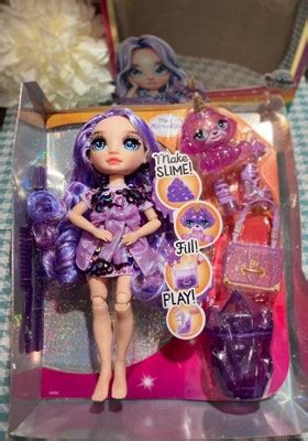 Rainbow High Violet Purple With Slime Kit Pet 11 Shimmer Doll With