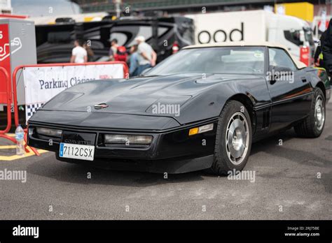 Front view of a spectacular classic american sports car Chevrolet ...