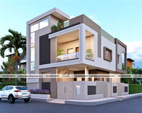 Corner House Design Contact Us 9300318217 Small House Elevation