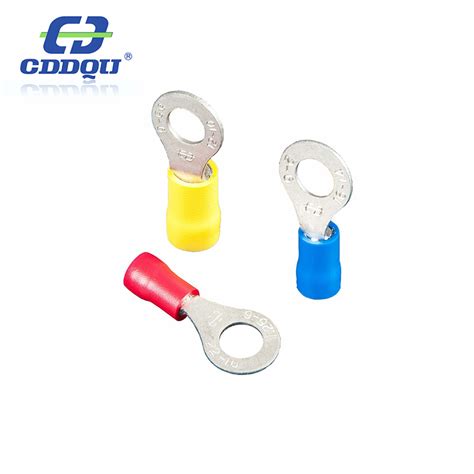 Rv Series Crimp Ring Insulated Copper Cable Terminal Lug Copper Busbar Connector For Circuit