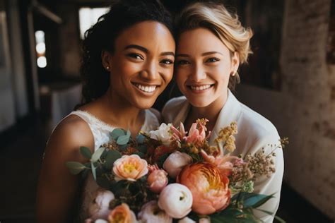 Premium Ai Image Selective Focus Of Happy African American Lesbian