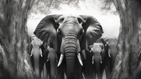 Premium AI Image | elephant herd