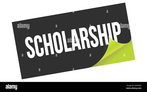 Scholarship Text Written On Black Green Sticker Stamp Stock Photo Alamy