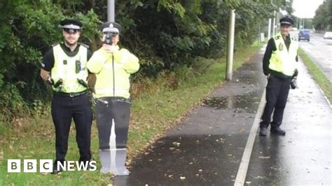 Cutout Police Officers To Halt Speeding Drivers Bbc News