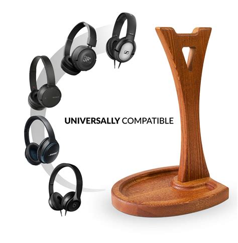 Buy TESLYAR Wooden Headphone Stand Headset Holder Wood Headset Hanger ...