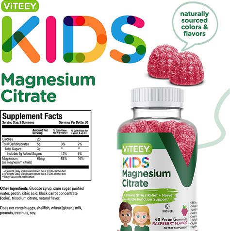 Magnesium Citrate Gummies For Kids Viteey