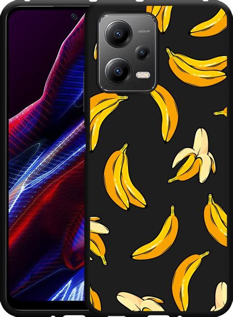 Cazy Hoesje Zwart Geschikt Voor Poco X5 Banana Bol