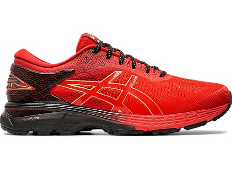 Mens Gel Kayano 25 Tokyo Classic Redblack Running Shoes Asics