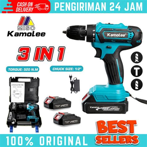 Promo Kamolee Mesin Bor Cordless Impact Wrench Torsi Maksimum N M