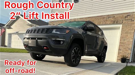 2021 Jeep Compass Trailhawk Rough Country 2” Lift Lit Install Youtube