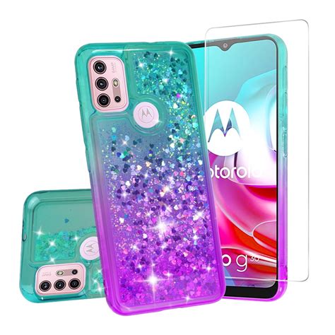 Motorola Moto G30 Case Moto G10 Case With Tempered Glass Screen