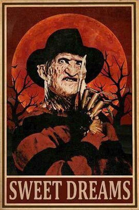 Freddy Krueger Halloween Iron Painting Tin Sign Bar Pub Garage Diner ...