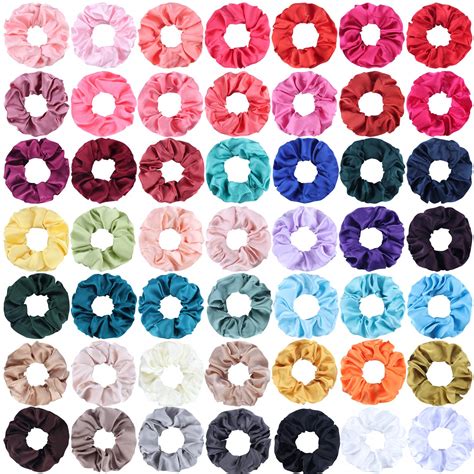 Subang 50 Pack Velvet Scrunchies Hair Elastics Scrunchies