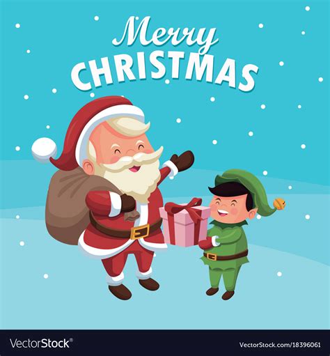 Merry christmas cartoon Royalty Free Vector Image