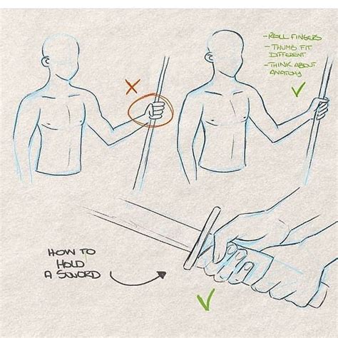 🎨 Daily Art Tips 10k On Instagram “quick Tip When You Draw A Hand Holding A Sword Credits