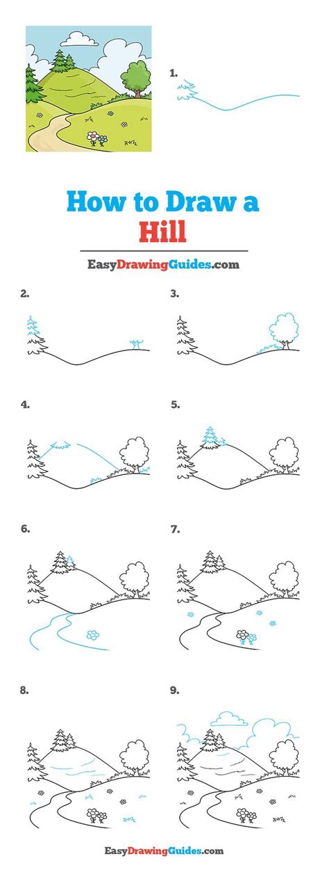 How To Draw A Hill Really Easy Drawing Tutorial In 2024 Drawing Tutorial Easy Easy Drawings