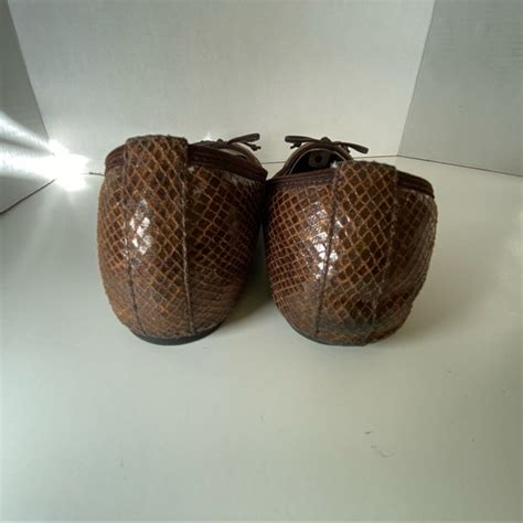 Sam And Libby Shoes Sam Libby Ballet Flats Snakeskin Browns Round Toe