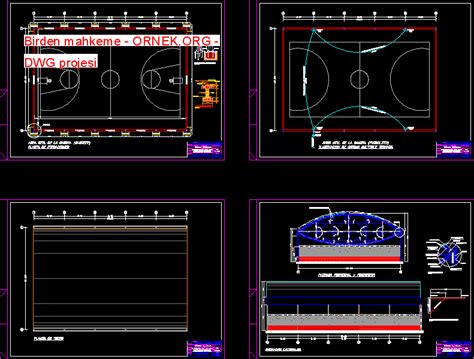 Proje Sitesi Spor Merkezi Vilca Autocad Projesi