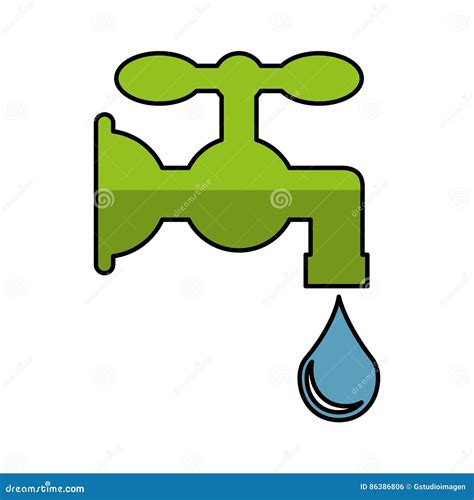 Icono Puro Del Golpecito De Agua Ilustraci N Del Vector Ilustraci N