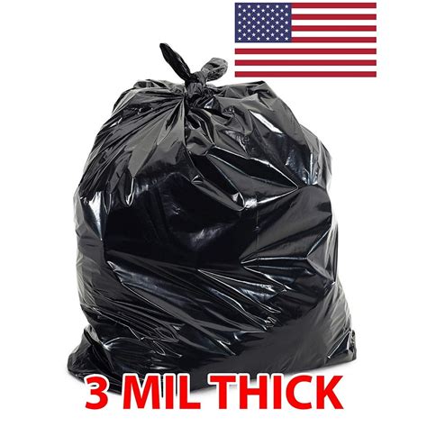 60 Gallon Extra Large Contractor Trash Bags 3 Mil Durable Heavy Duty