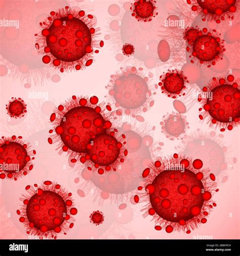 Red Corona Virus Infection Medicine Warning Background Dangerous