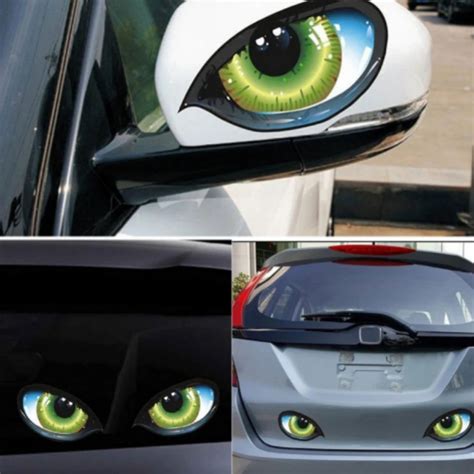 Autocollants R Fl Chissants Pour Voiture D Miroir Yeux