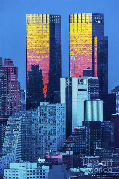 Nyc Time Warner Towers At Sundown Photograph By Regina Geoghan Fine