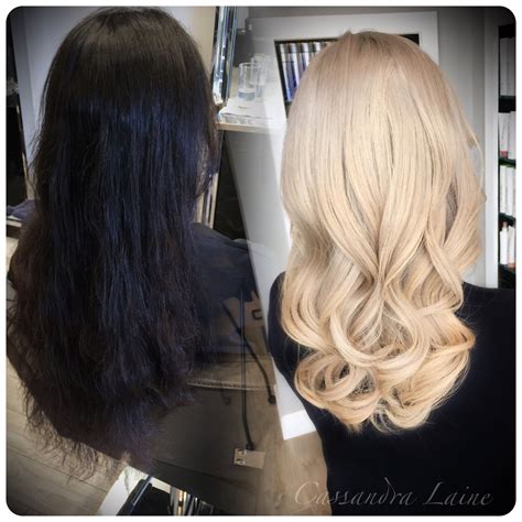 Dramatic Transformation Jet Black To Platinum In One Day Blonde Hair