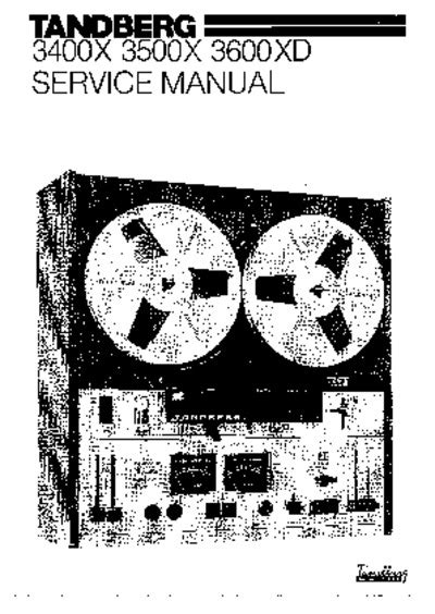 Tandberg 3400 X Service Manual Repair Schematics