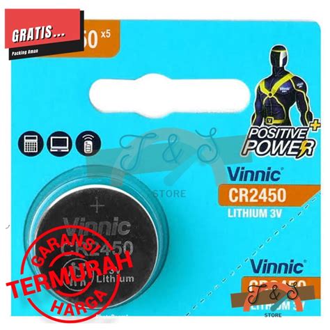 BATERAI VINNIC CR2450 3V CR 2450 BATTERY Timbangan Remot Jam LITHIUM