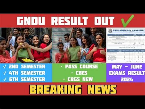 Gndu Result Out Now Breaking News Nd Th Th Semester